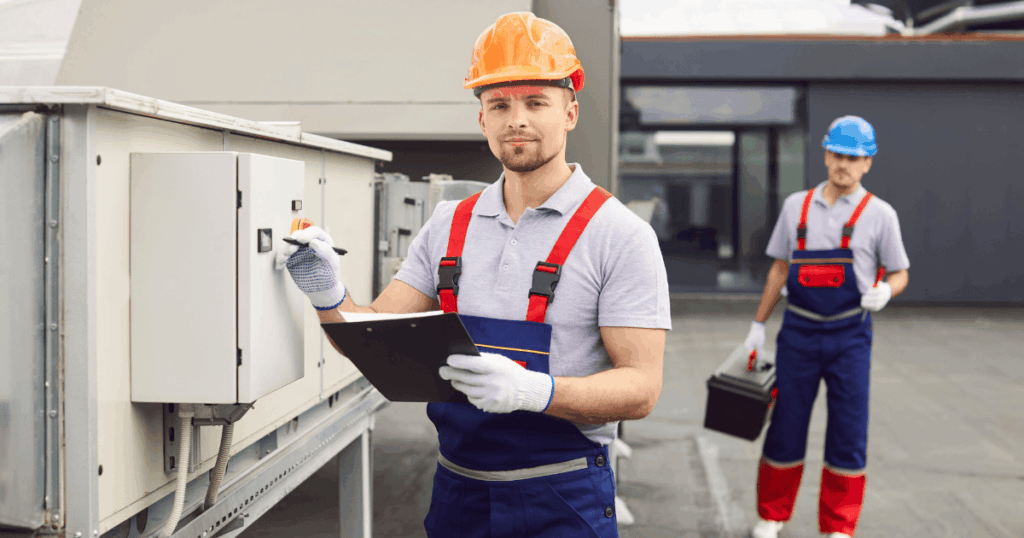 HVAC technician working