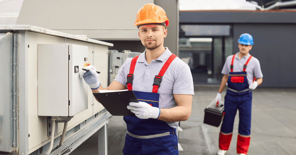 HVAC technician working